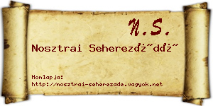 Nosztrai Seherezádé névjegykártya